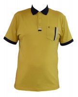 Gabicci - Plain polo shirt with contrasting collar and sleeve ends